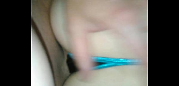  Sexy wife pussyfucked wearing crotchless panties POV